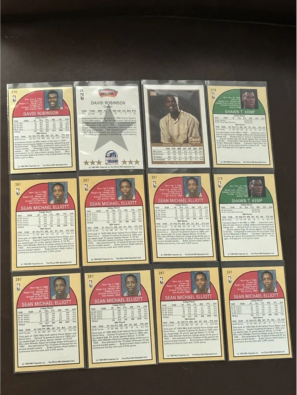NBA VINTAGE ROOKIE COLLECTION 1990 HOOPS NEAR MINT 12 RC LOT